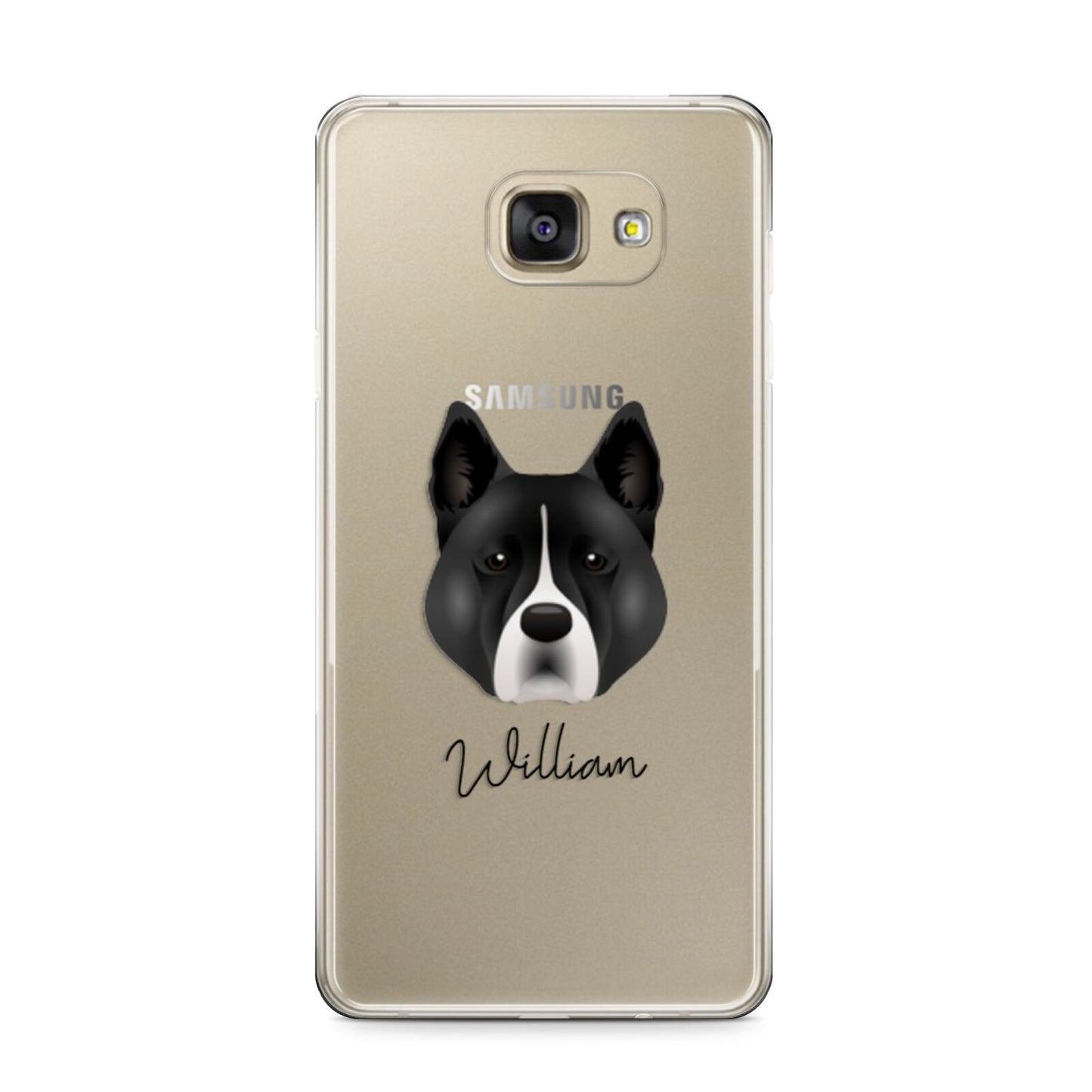 Akita Personalised Samsung Galaxy A9 2016 Case on gold phone