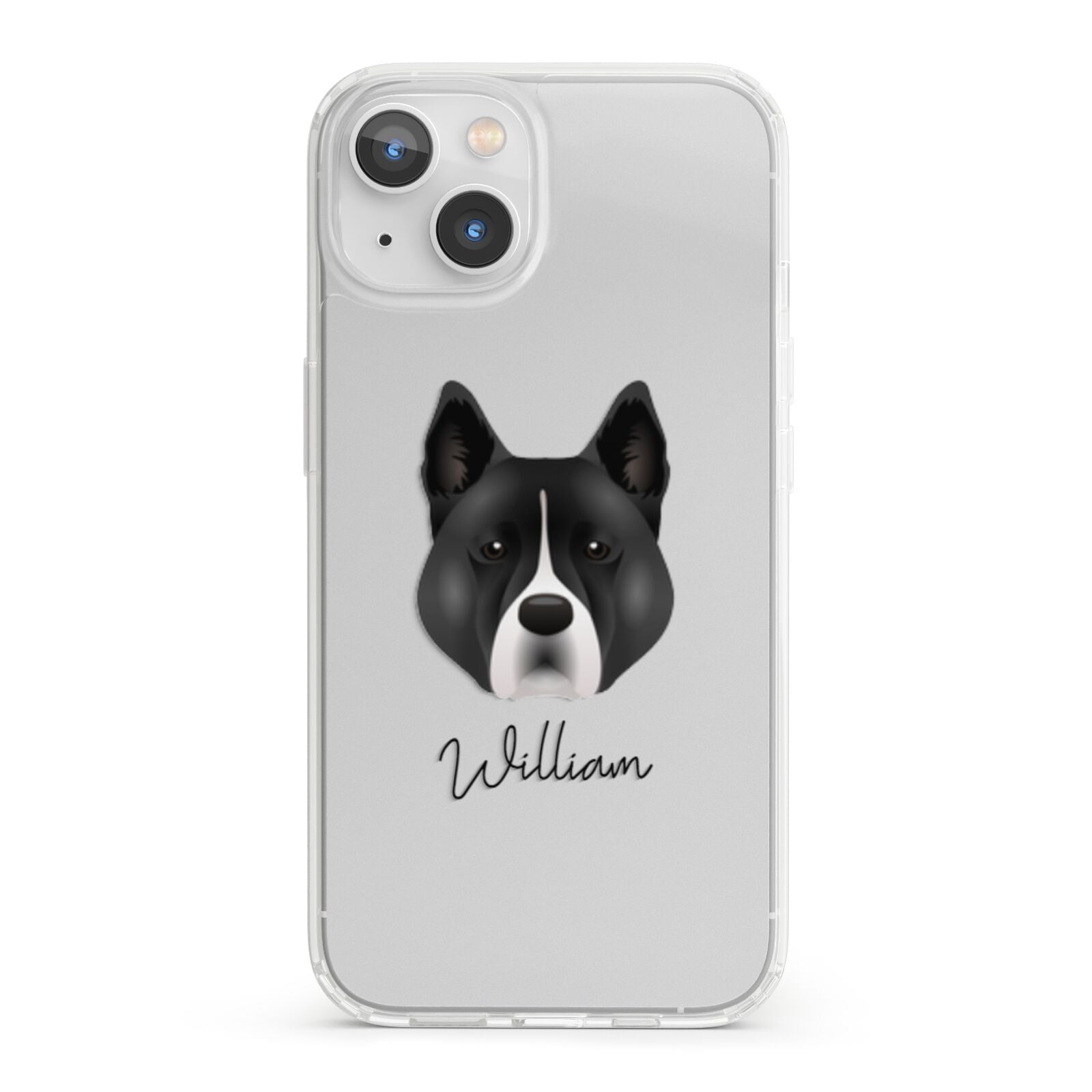 Akita Personalised iPhone 13 Clear Bumper Case