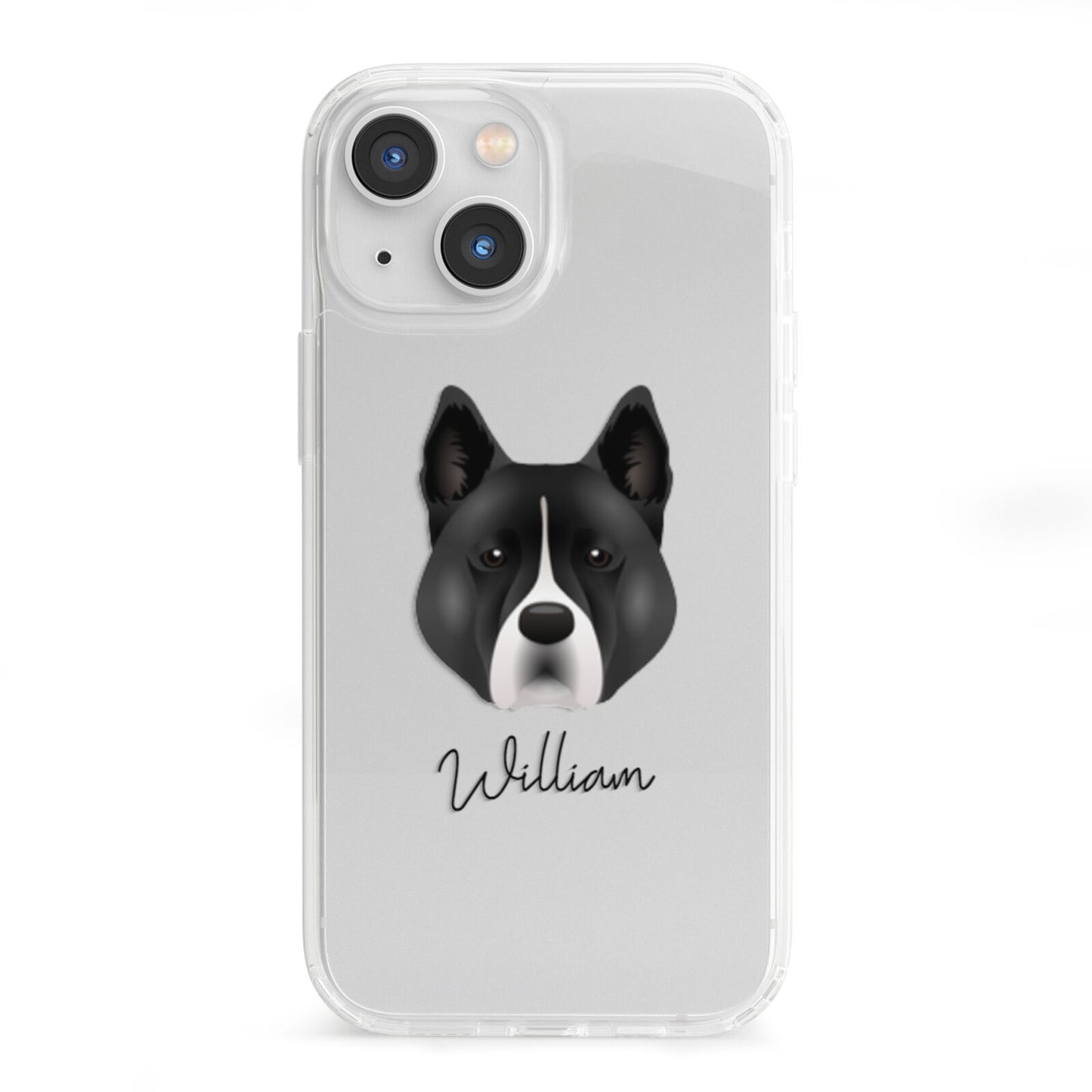 Akita Personalised iPhone 13 Mini Clear Bumper Case