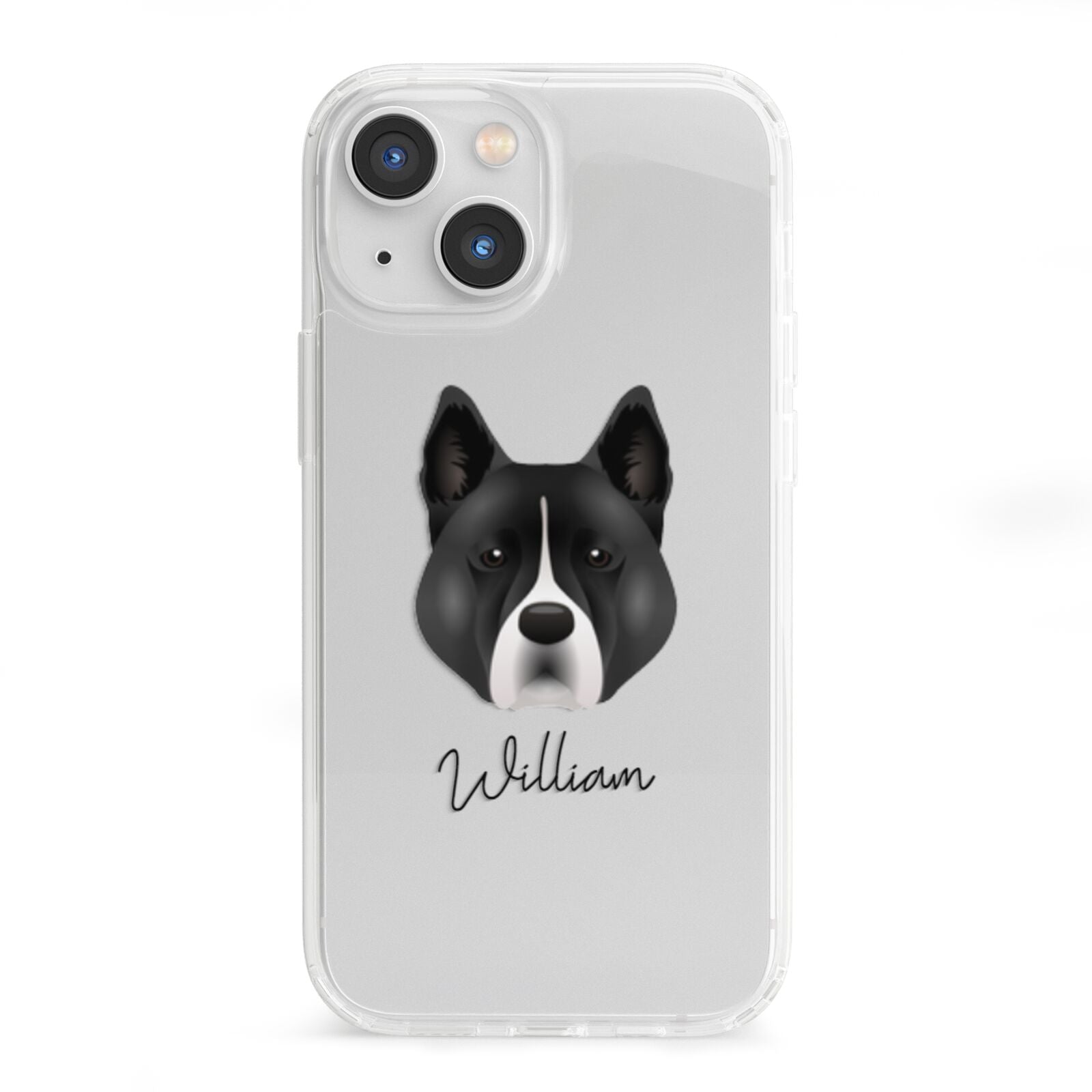 Akita Personalised iPhone 13 Mini Clear Bumper Case