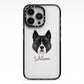 Akita Personalised iPhone 13 Pro Black Impact Case on Silver phone