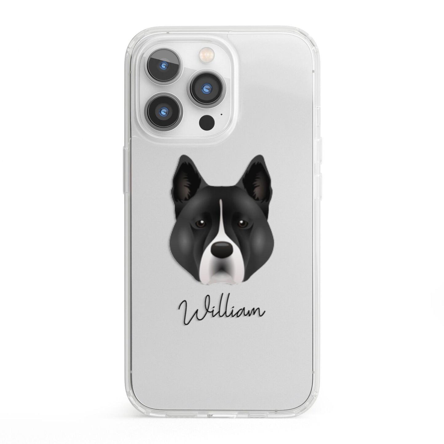 Akita Personalised iPhone 13 Pro Clear Bumper Case
