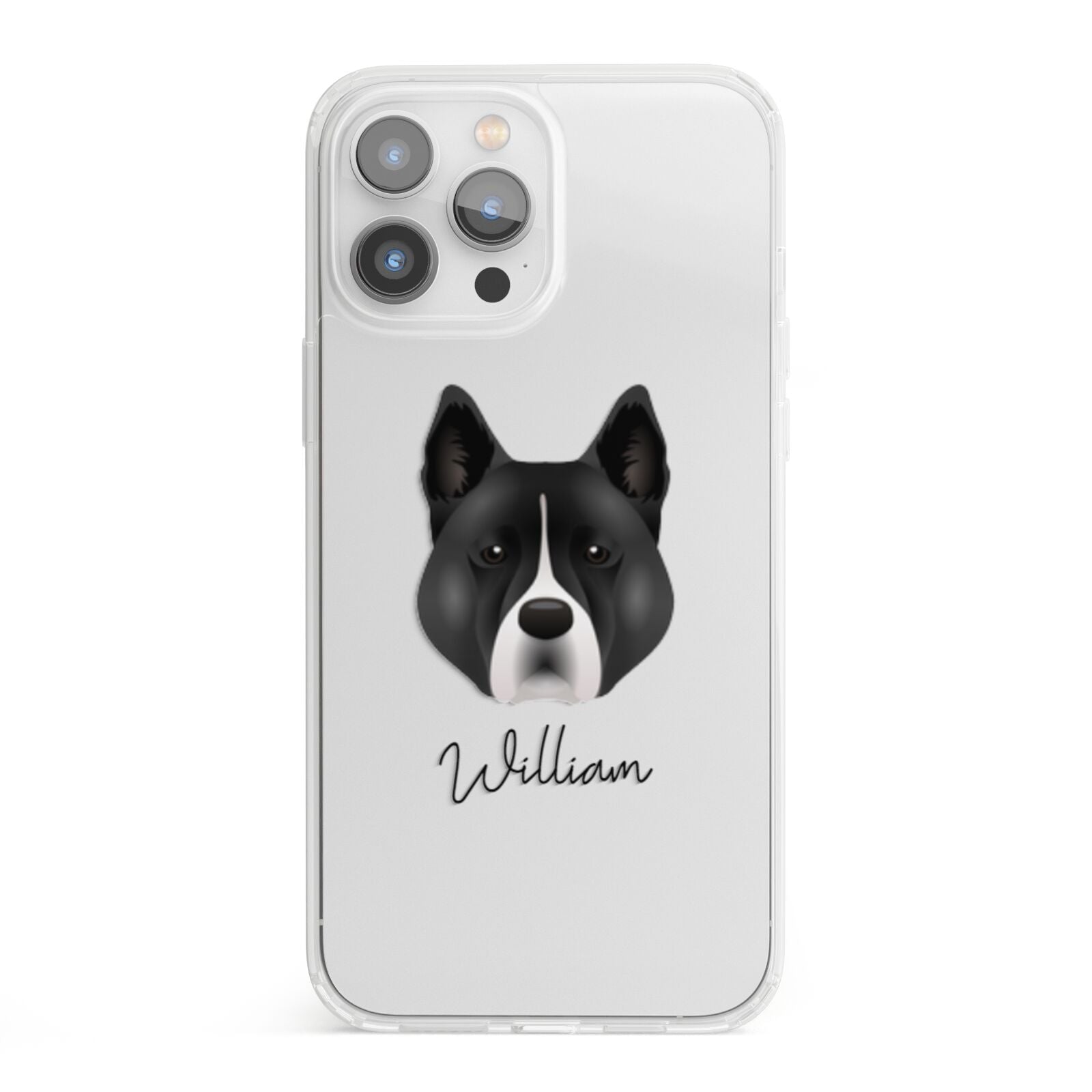 Akita Personalised iPhone 13 Pro Max Clear Bumper Case