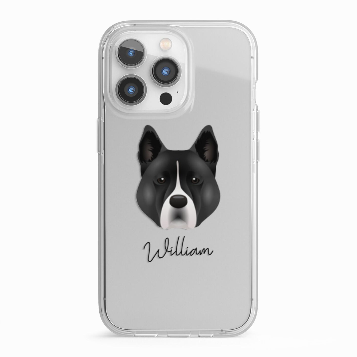 Akita Personalised iPhone 13 Pro TPU Impact Case with White Edges