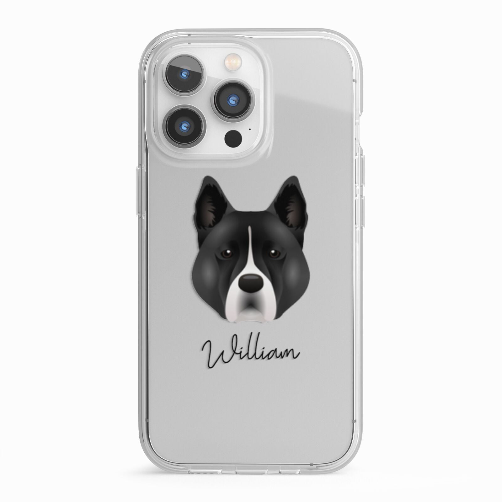 Akita Personalised iPhone 13 Pro TPU Impact Case with White Edges