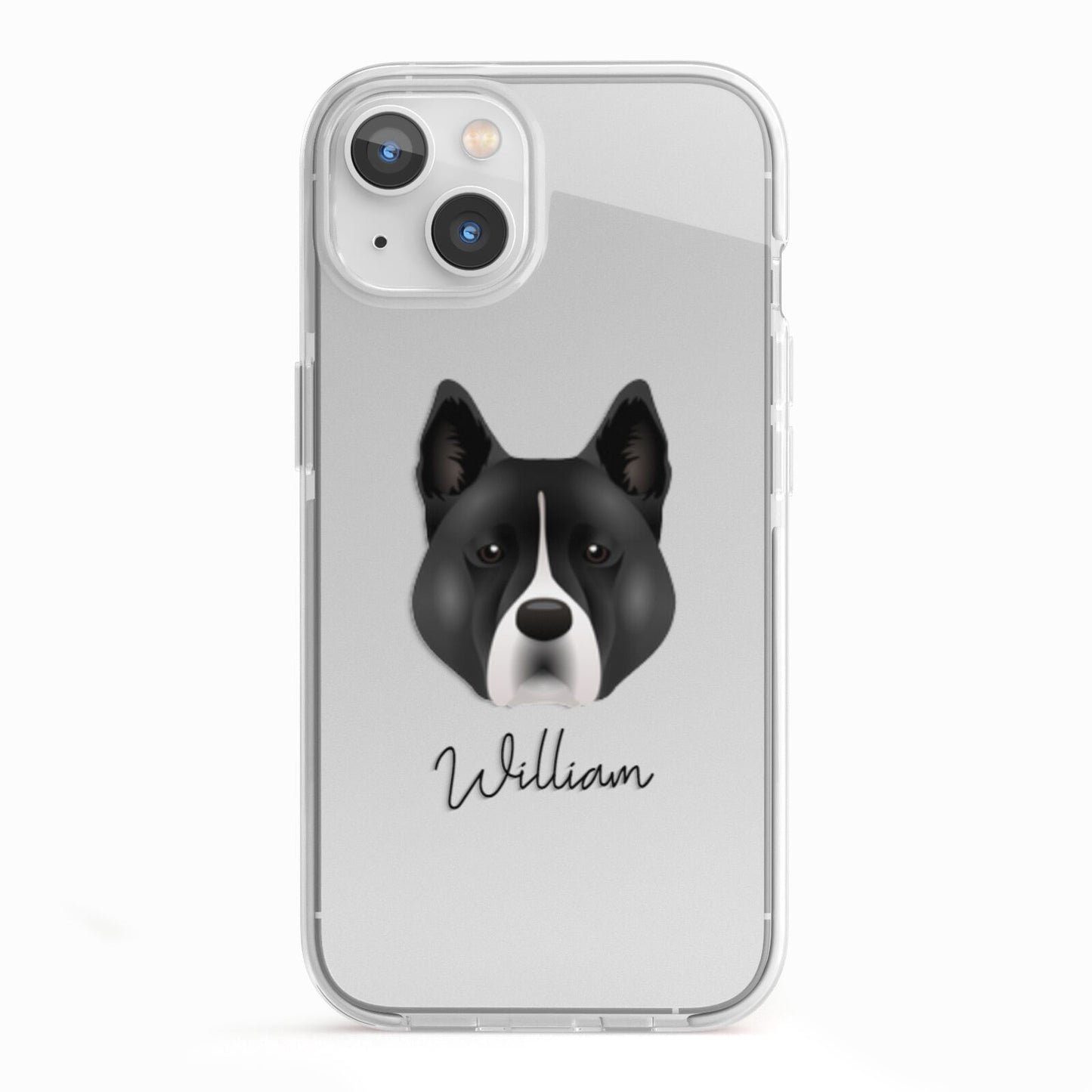 Akita Personalised iPhone 13 TPU Impact Case with White Edges