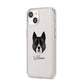 Akita Personalised iPhone 14 Clear Tough Case Starlight Angled Image