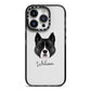 Akita Personalised iPhone 14 Pro Black Impact Case on Silver phone