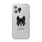 Akita Personalised iPhone 14 Pro Max Glitter Tough Case Silver