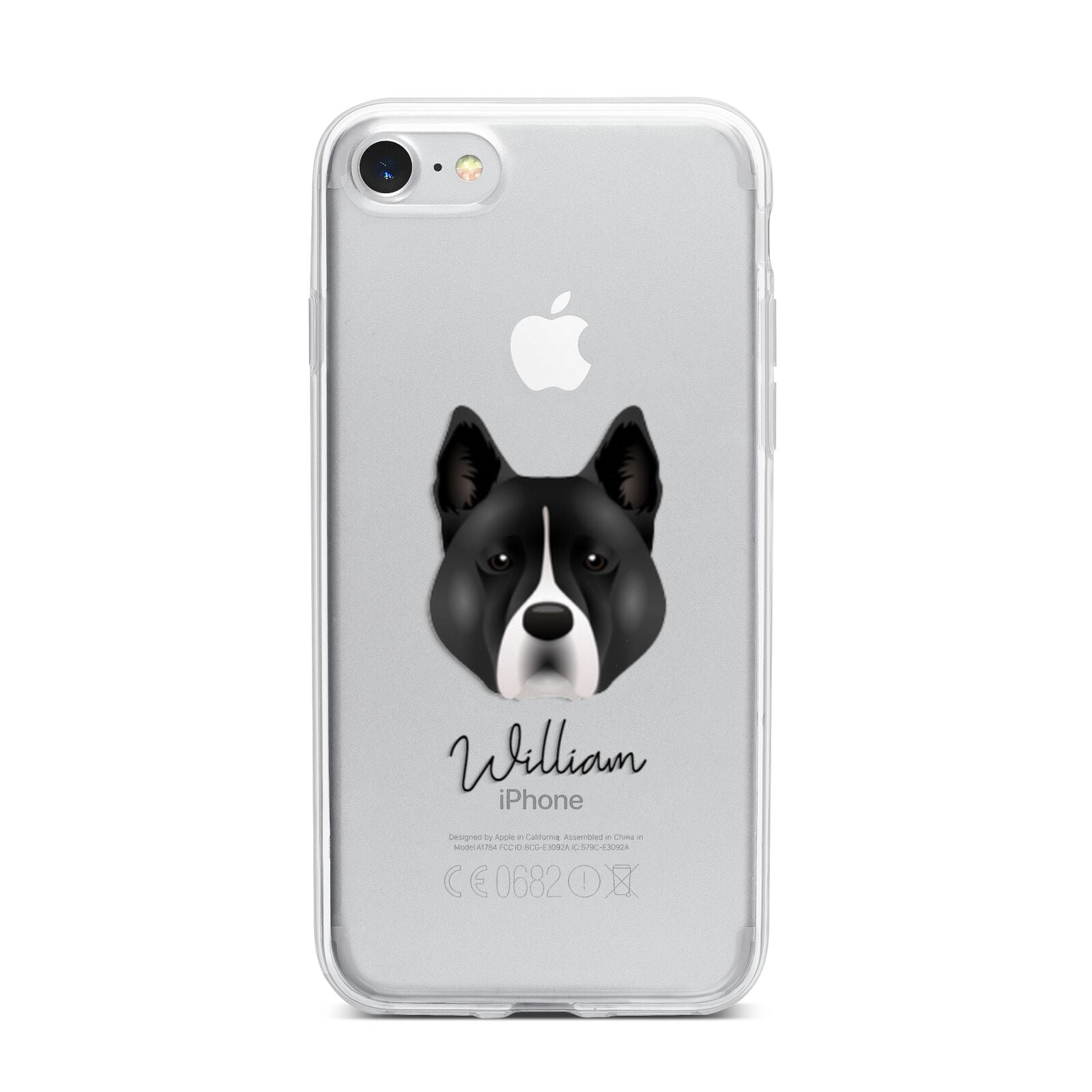 Akita Personalised iPhone 7 Bumper Case on Silver iPhone