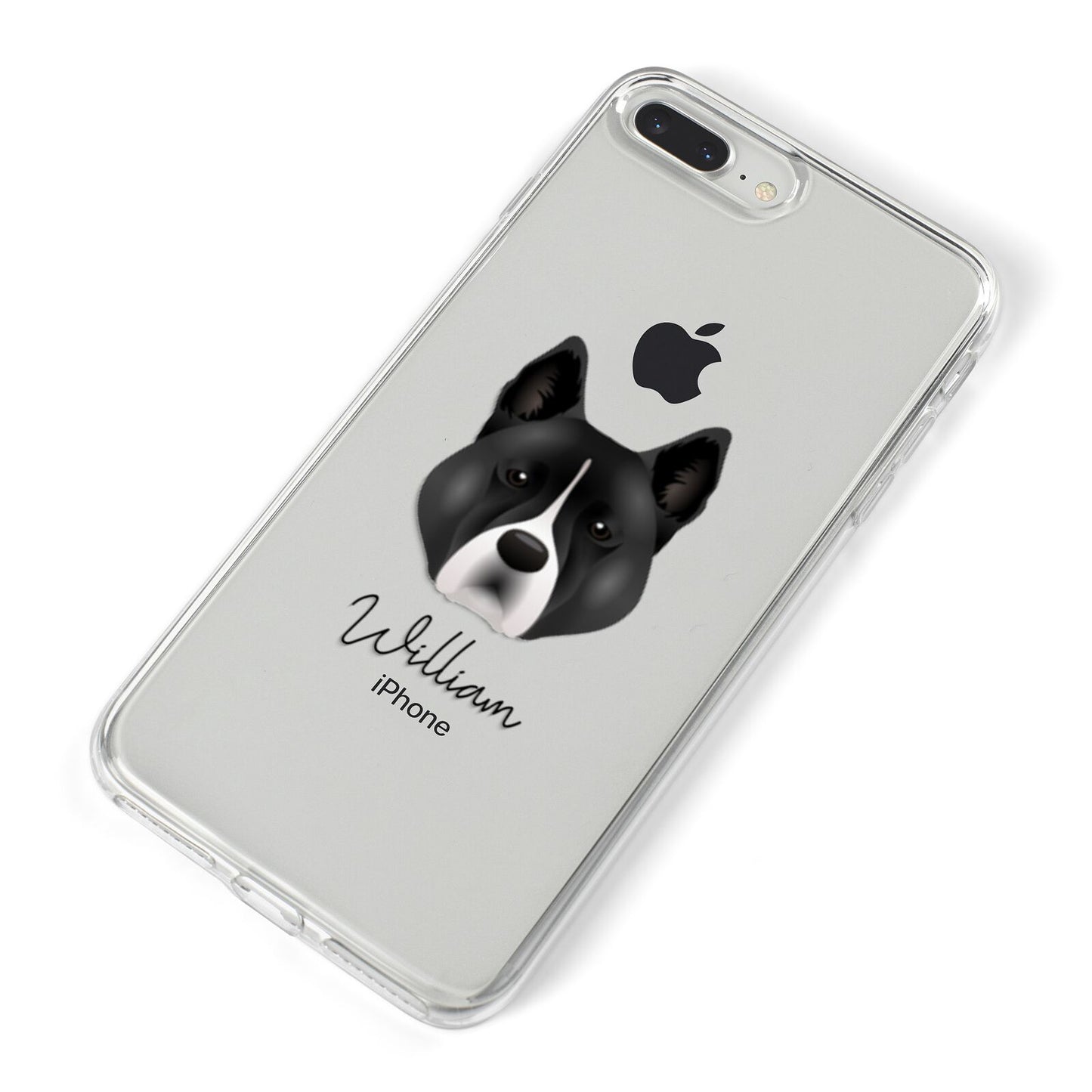 Akita Personalised iPhone 8 Plus Bumper Case on Silver iPhone Alternative Image