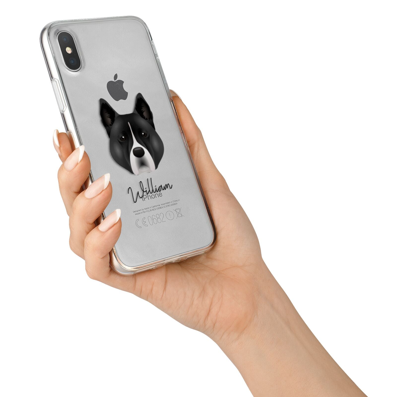 Akita Personalised iPhone X Bumper Case on Silver iPhone Alternative Image 2
