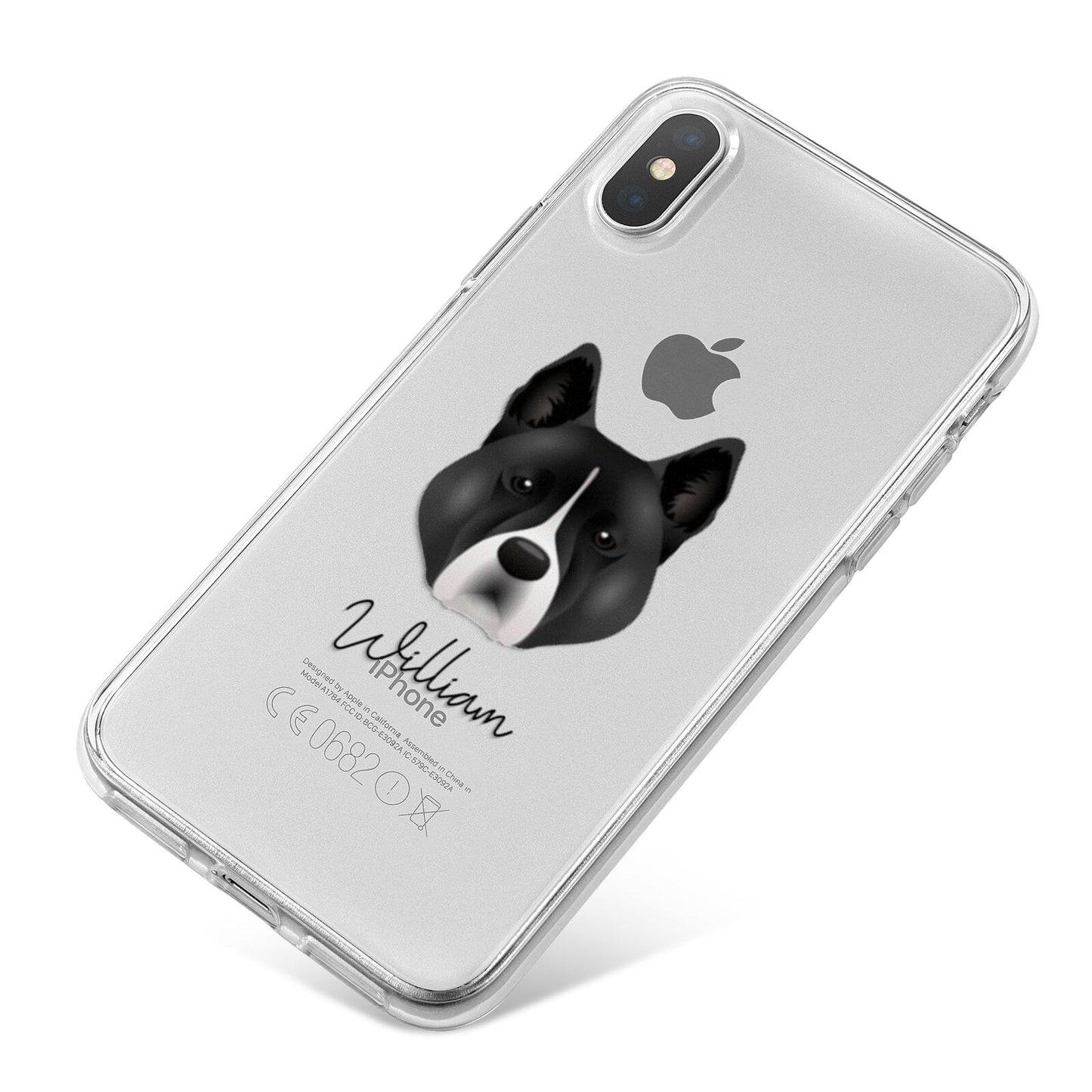 Akita Personalised iPhone X Bumper Case on Silver iPhone
