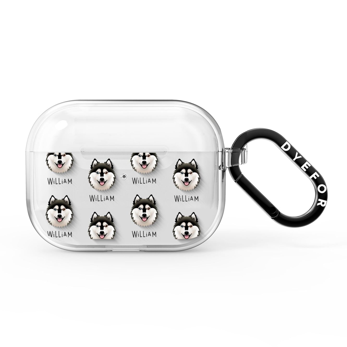Alaskan Klee Kai Icon with Name AirPods Pro Clear Case