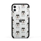 Alaskan Klee Kai Icon with Name Apple iPhone 11 in White with Black Impact Case