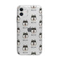 Alaskan Klee Kai Icon with Name Apple iPhone 11 in White with Bumper Case