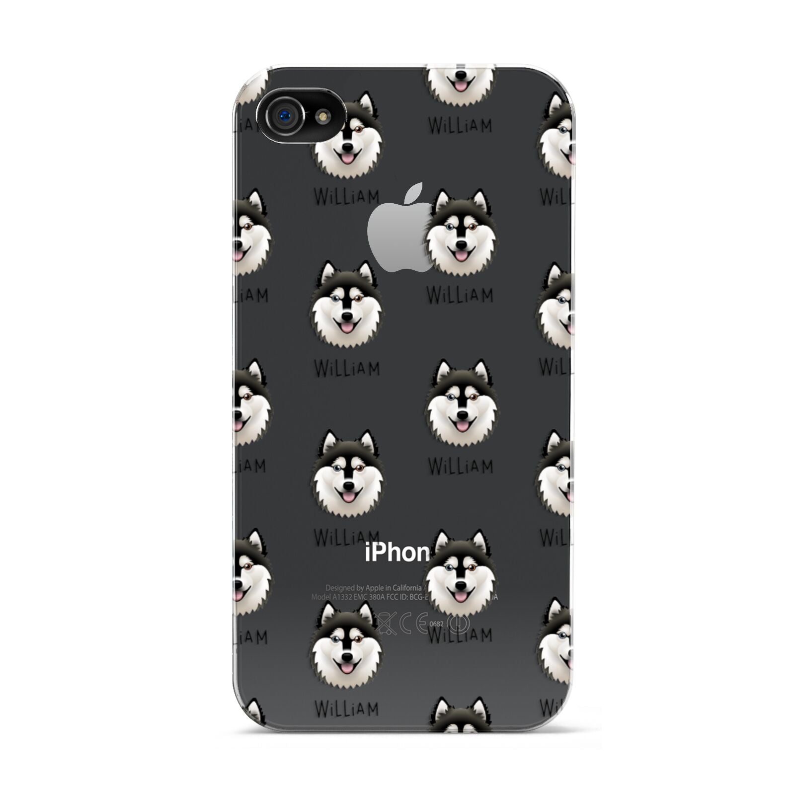 Alaskan Klee Kai Icon with Name Apple iPhone 4s Case