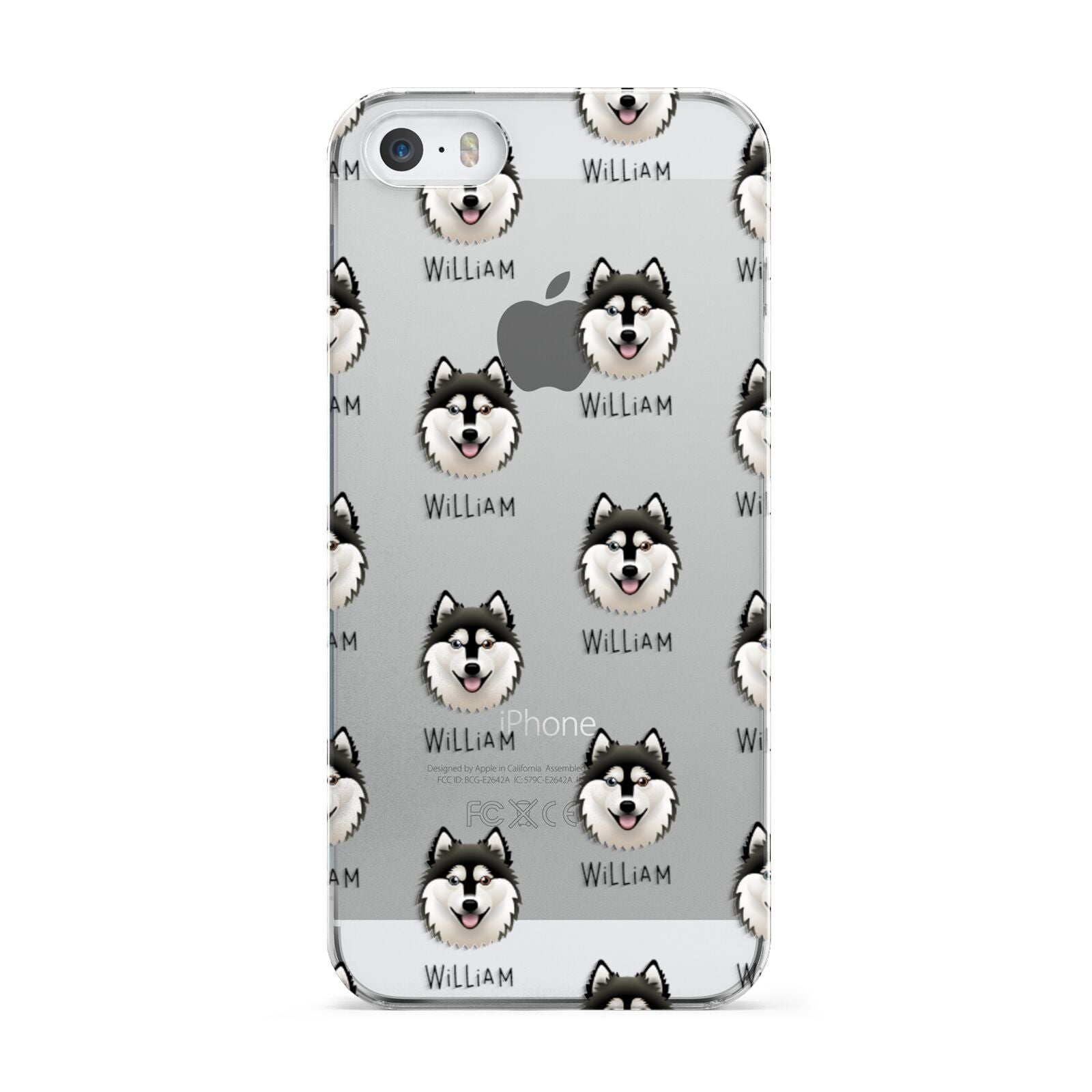 Alaskan Klee Kai Icon with Name Apple iPhone 5 Case