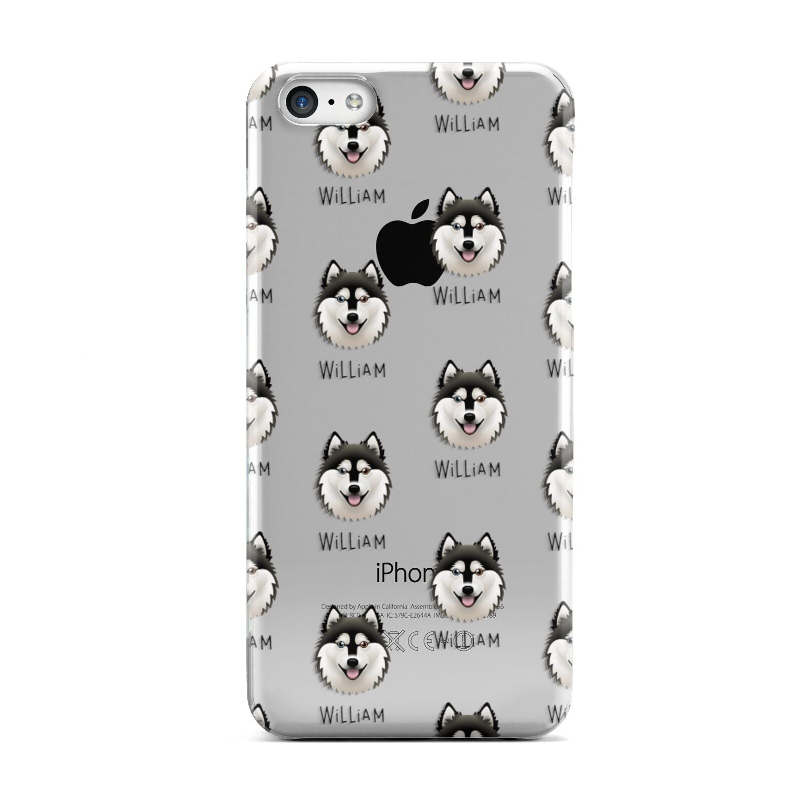Alaskan Klee Kai Icon with Name Apple iPhone 5c Case