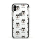 Alaskan Klee Kai Icon with Name Apple iPhone Xs Impact Case Black Edge on Silver Phone