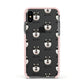 Alaskan Klee Kai Icon with Name Apple iPhone Xs Impact Case Pink Edge on Black Phone