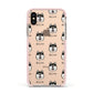 Alaskan Klee Kai Icon with Name Apple iPhone Xs Impact Case Pink Edge on Gold Phone