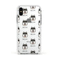 Alaskan Klee Kai Icon with Name Apple iPhone Xs Impact Case White Edge on Silver Phone