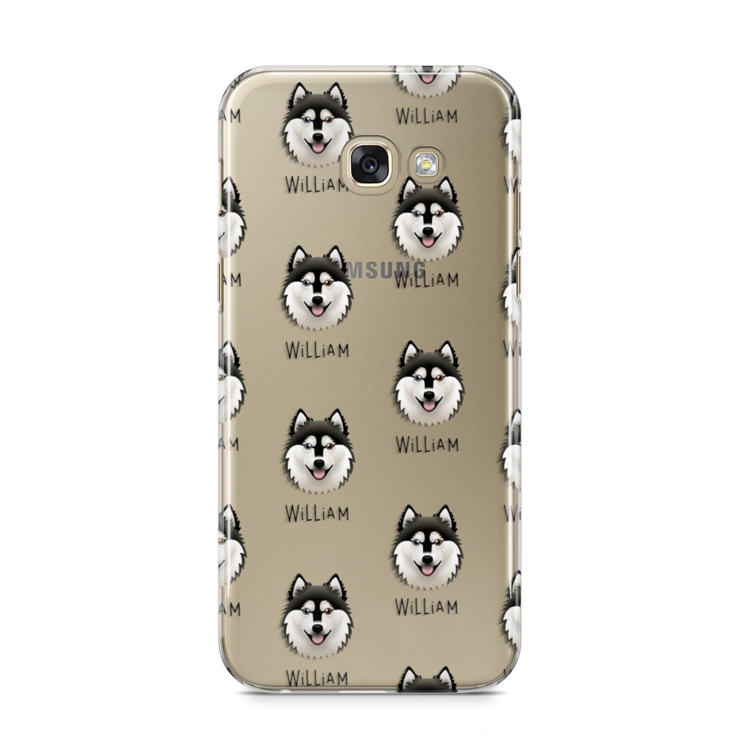 Alaskan Klee Kai Icon with Name Samsung Galaxy A5 2017 Case on gold phone