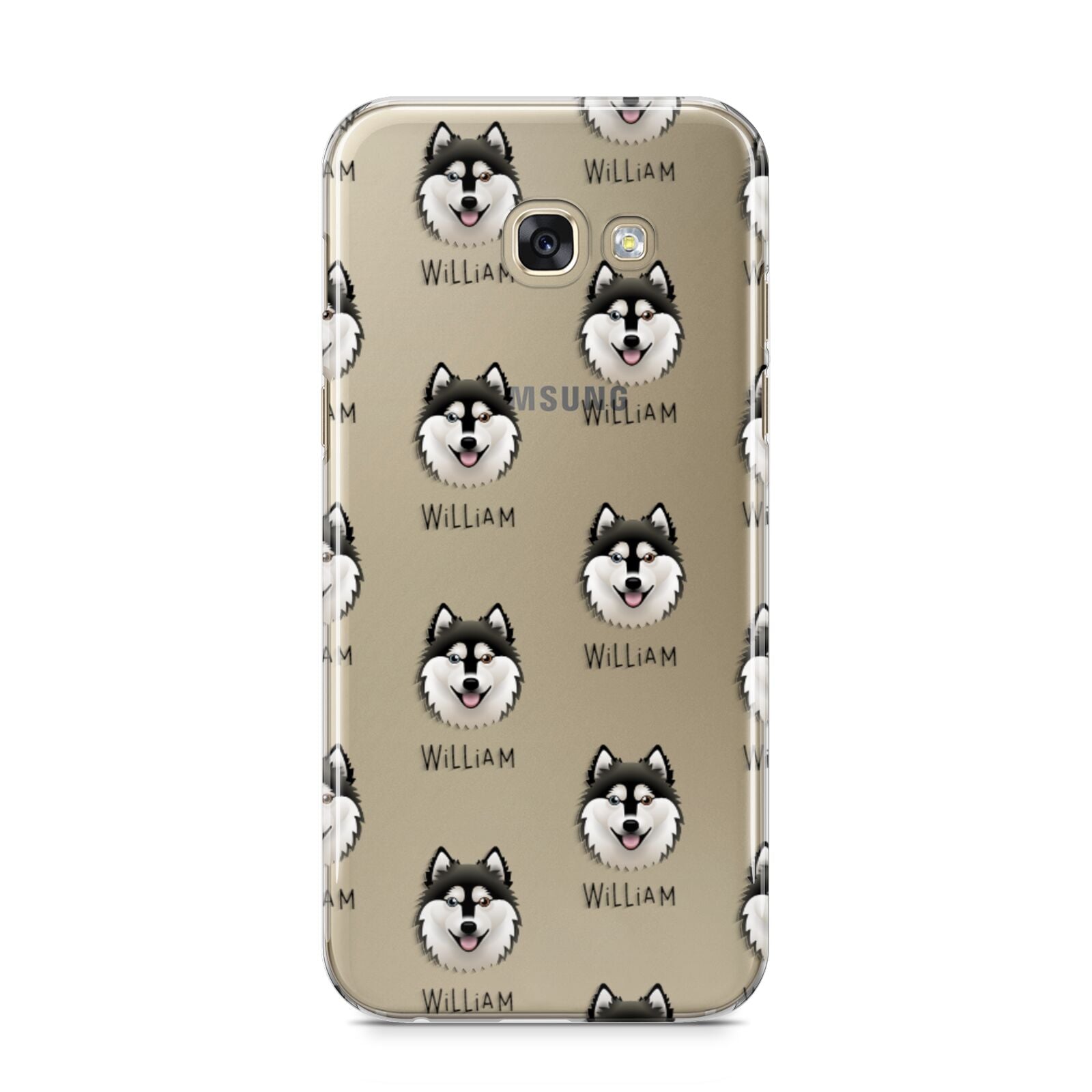 Alaskan Klee Kai Icon with Name Samsung Galaxy A5 2017 Case on gold phone