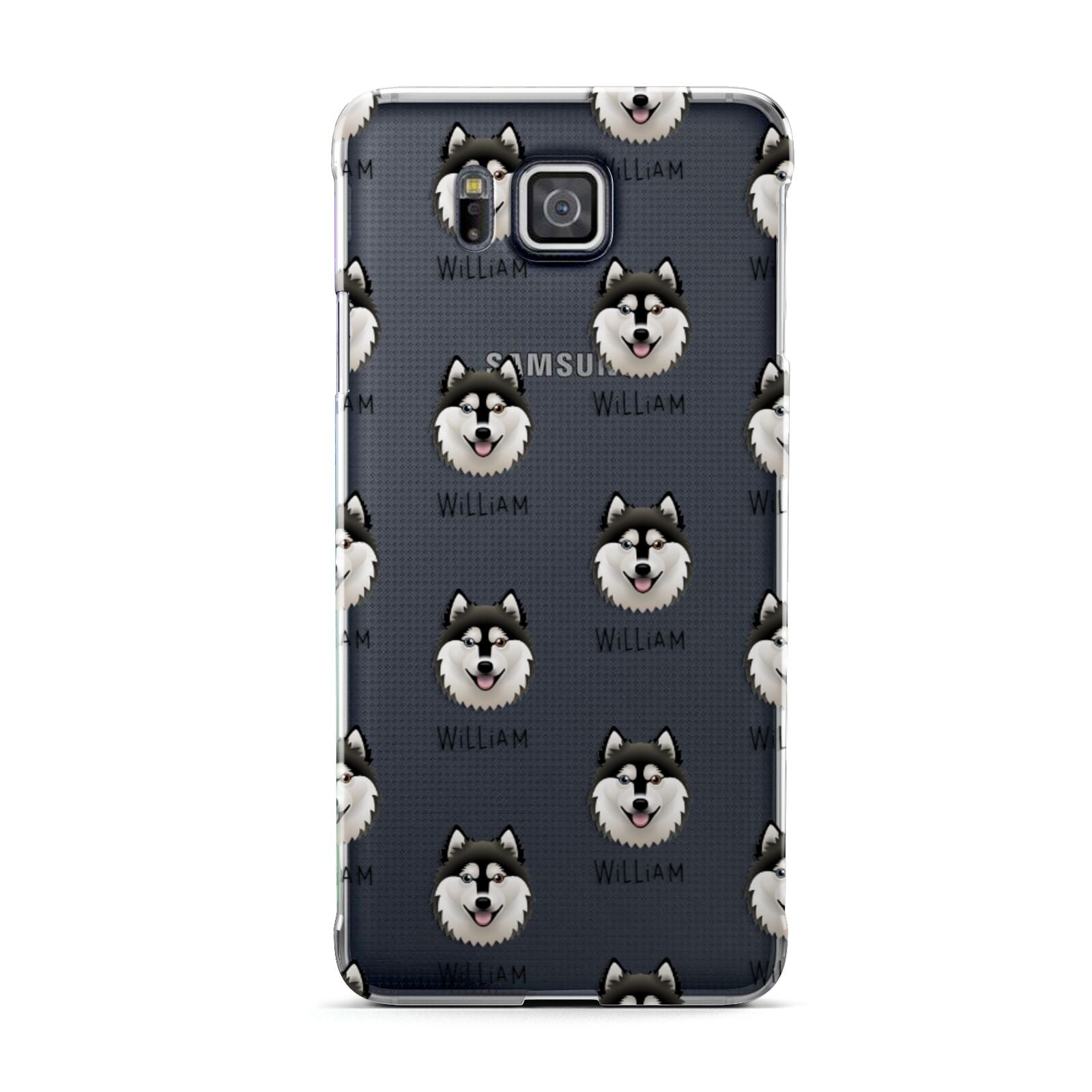 Alaskan Klee Kai Icon with Name Samsung Galaxy Alpha Case