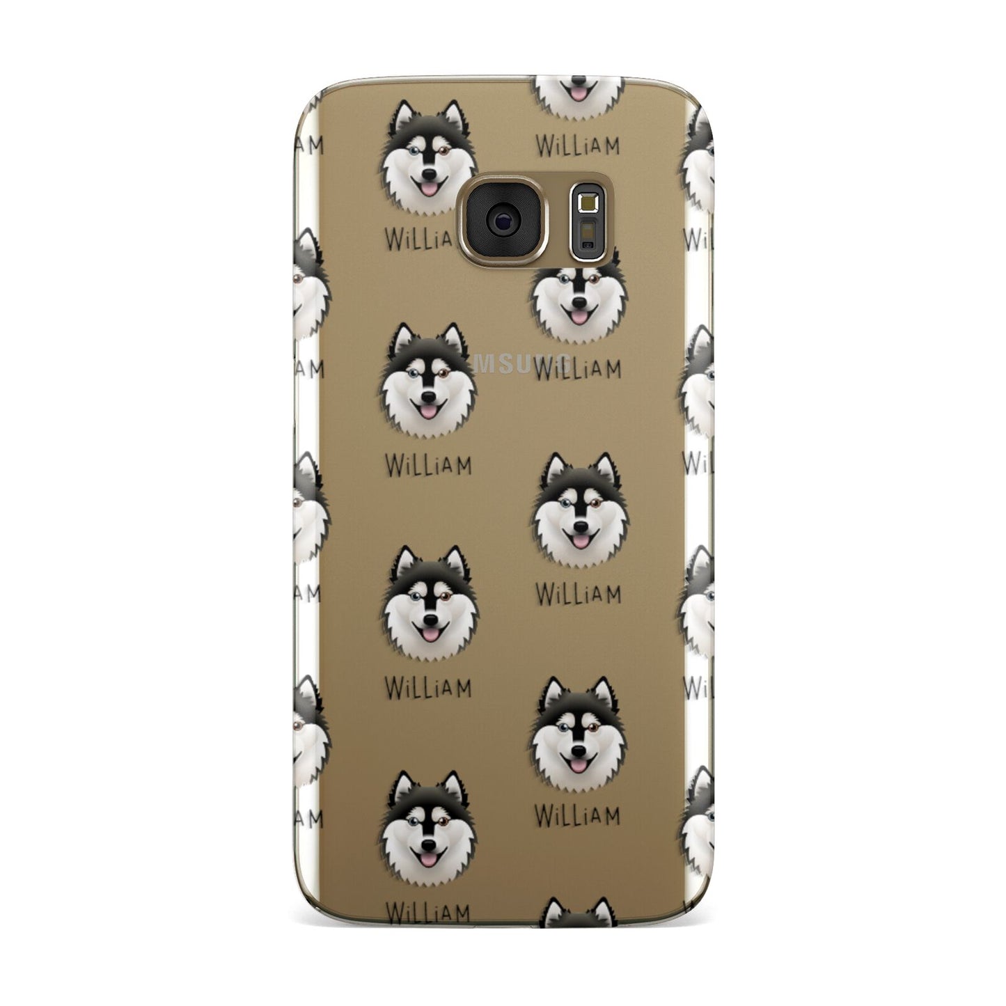 Alaskan Klee Kai Icon with Name Samsung Galaxy Case