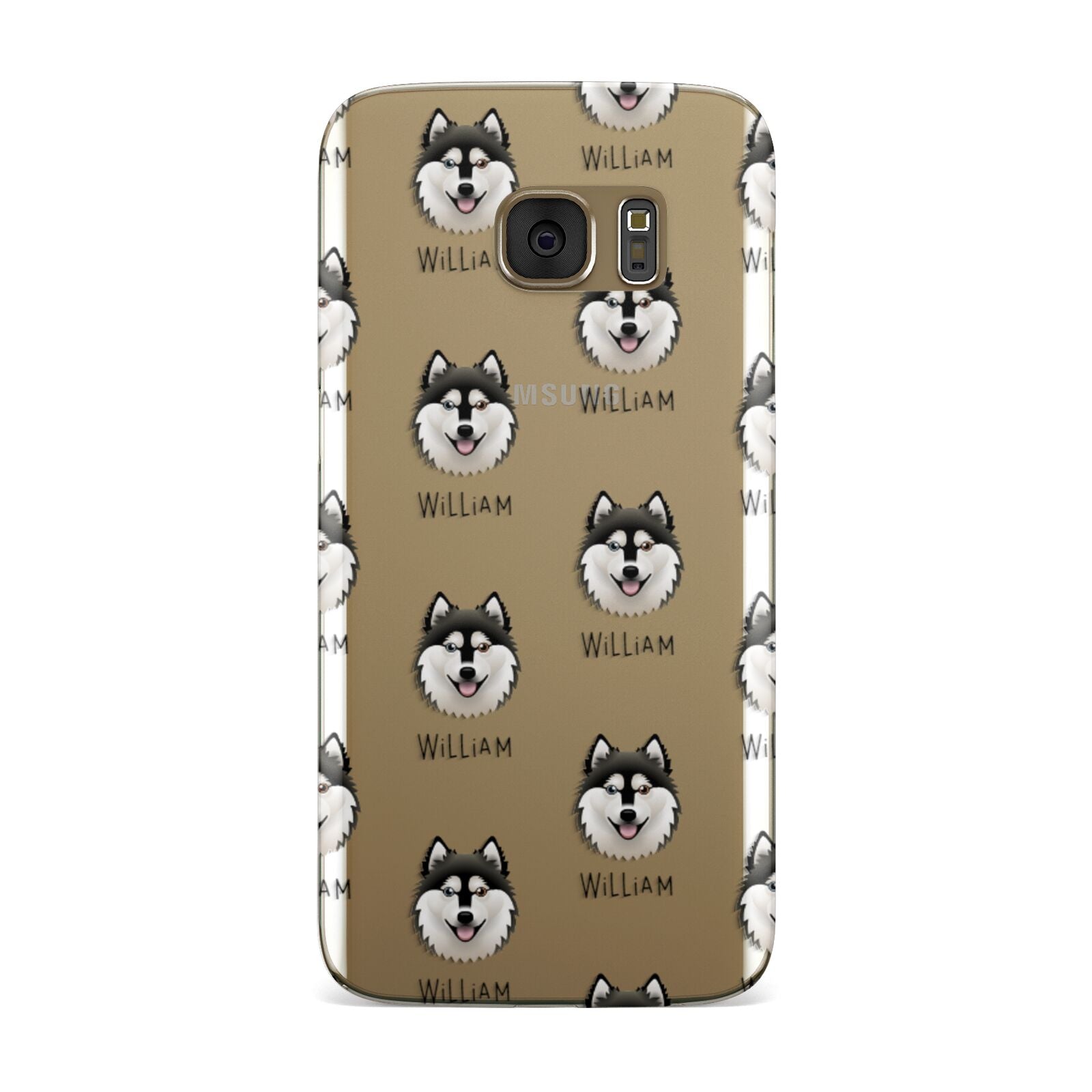 Alaskan Klee Kai Icon with Name Samsung Galaxy Case