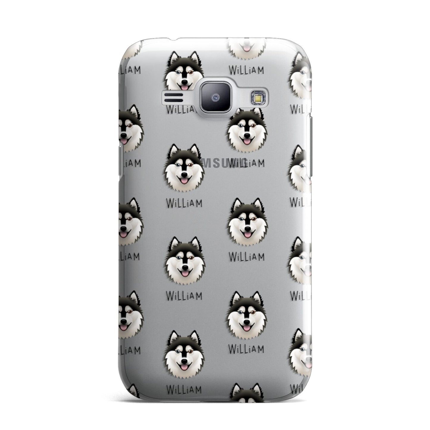 Alaskan Klee Kai Icon with Name Samsung Galaxy J1 2015 Case