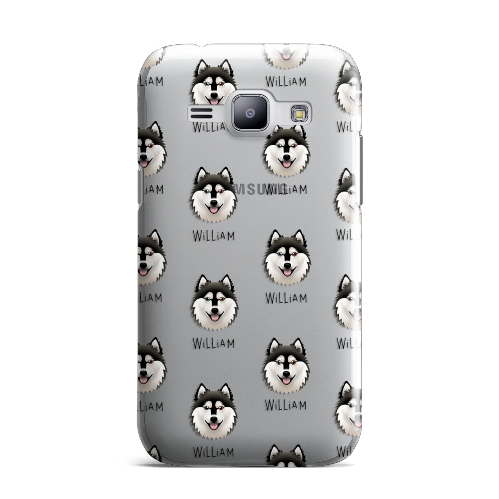 Alaskan Klee Kai Icon with Name Samsung Galaxy J1 2015 Case