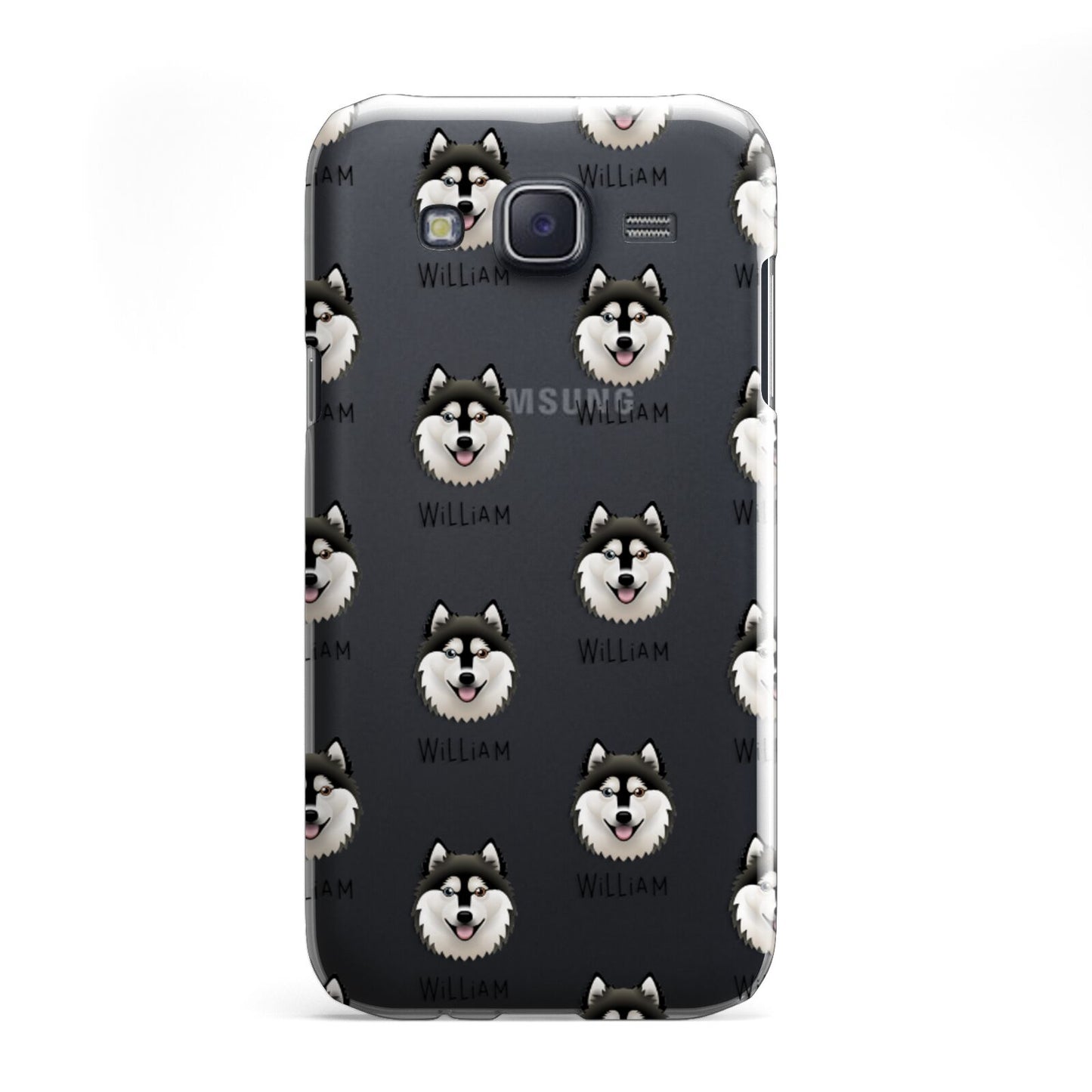 Alaskan Klee Kai Icon with Name Samsung Galaxy J5 Case