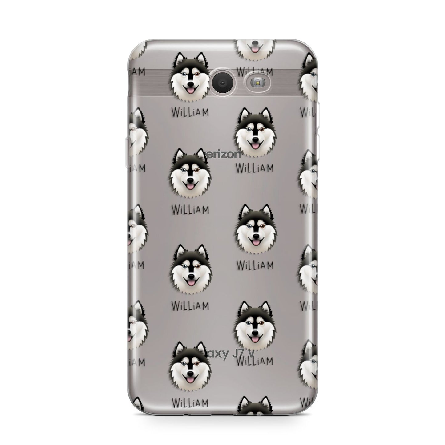 Alaskan Klee Kai Icon with Name Samsung Galaxy J7 2017 Case