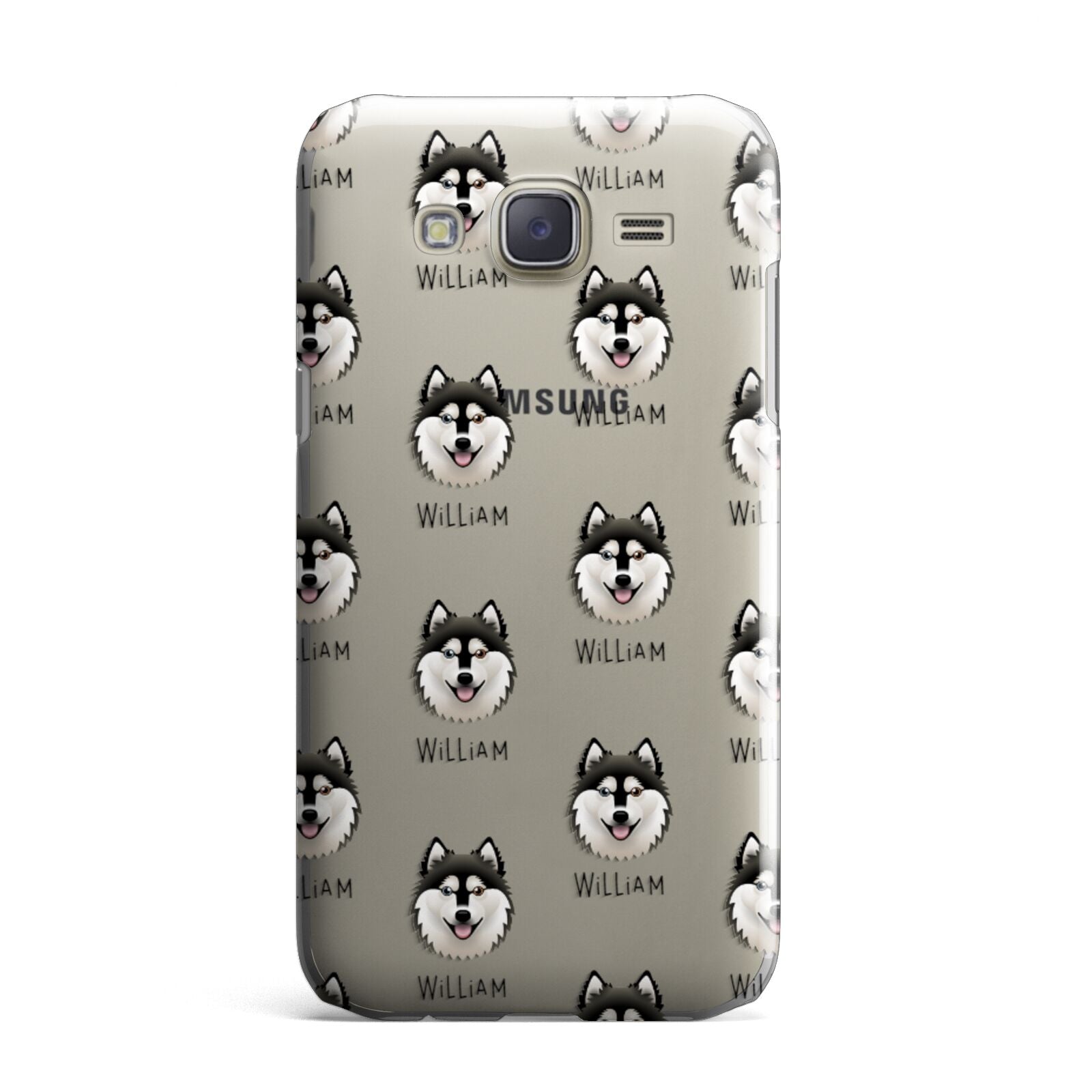 Alaskan Klee Kai Icon with Name Samsung Galaxy J7 Case