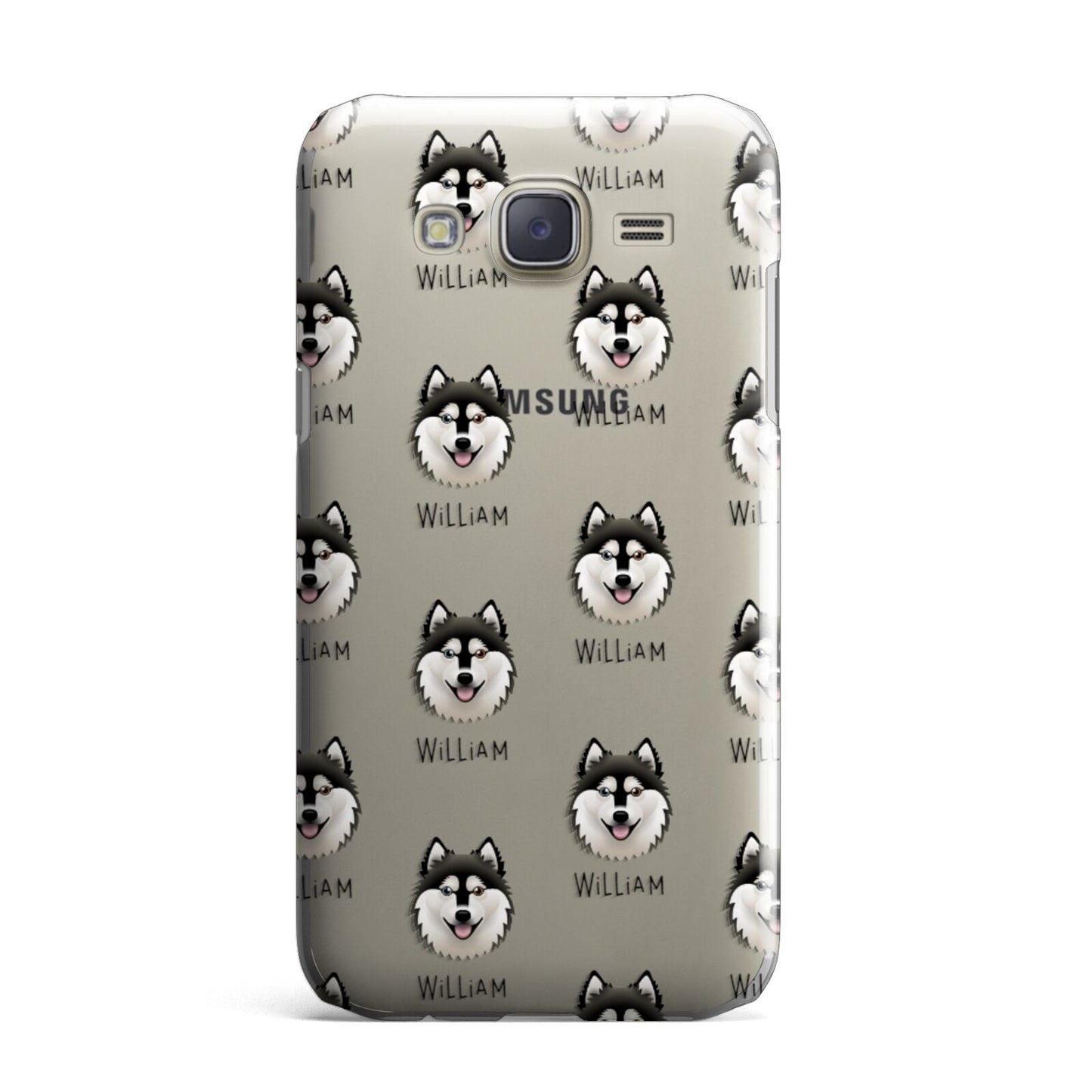 Alaskan Klee Kai Icon with Name Samsung Galaxy J7 Case