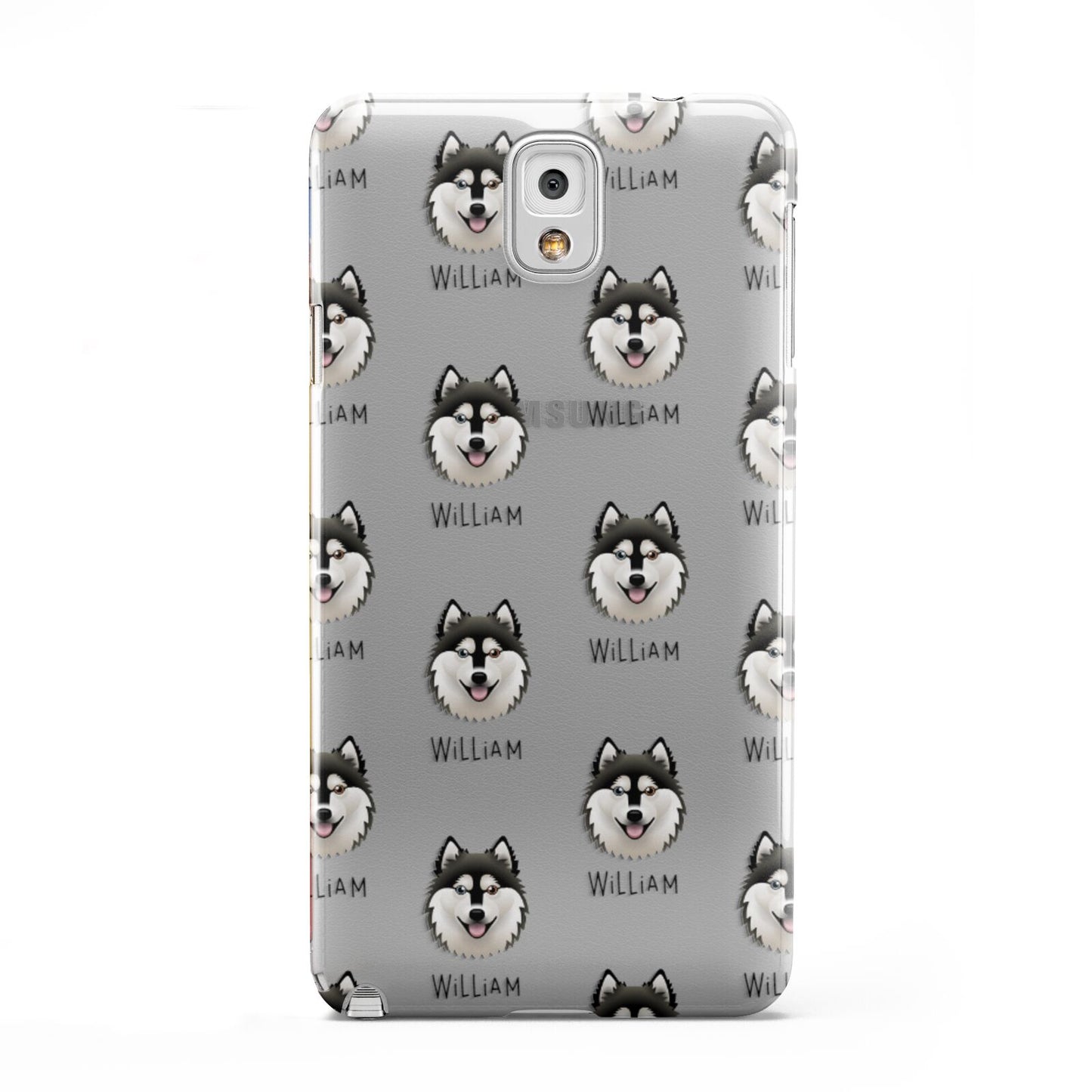 Alaskan Klee Kai Icon with Name Samsung Galaxy Note 3 Case