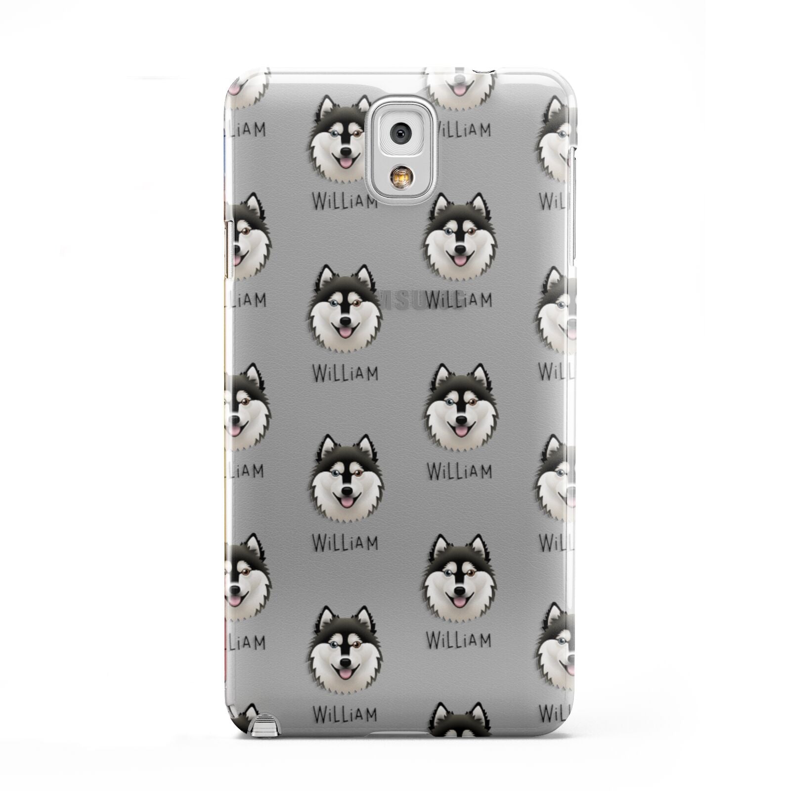 Alaskan Klee Kai Icon with Name Samsung Galaxy Note 3 Case