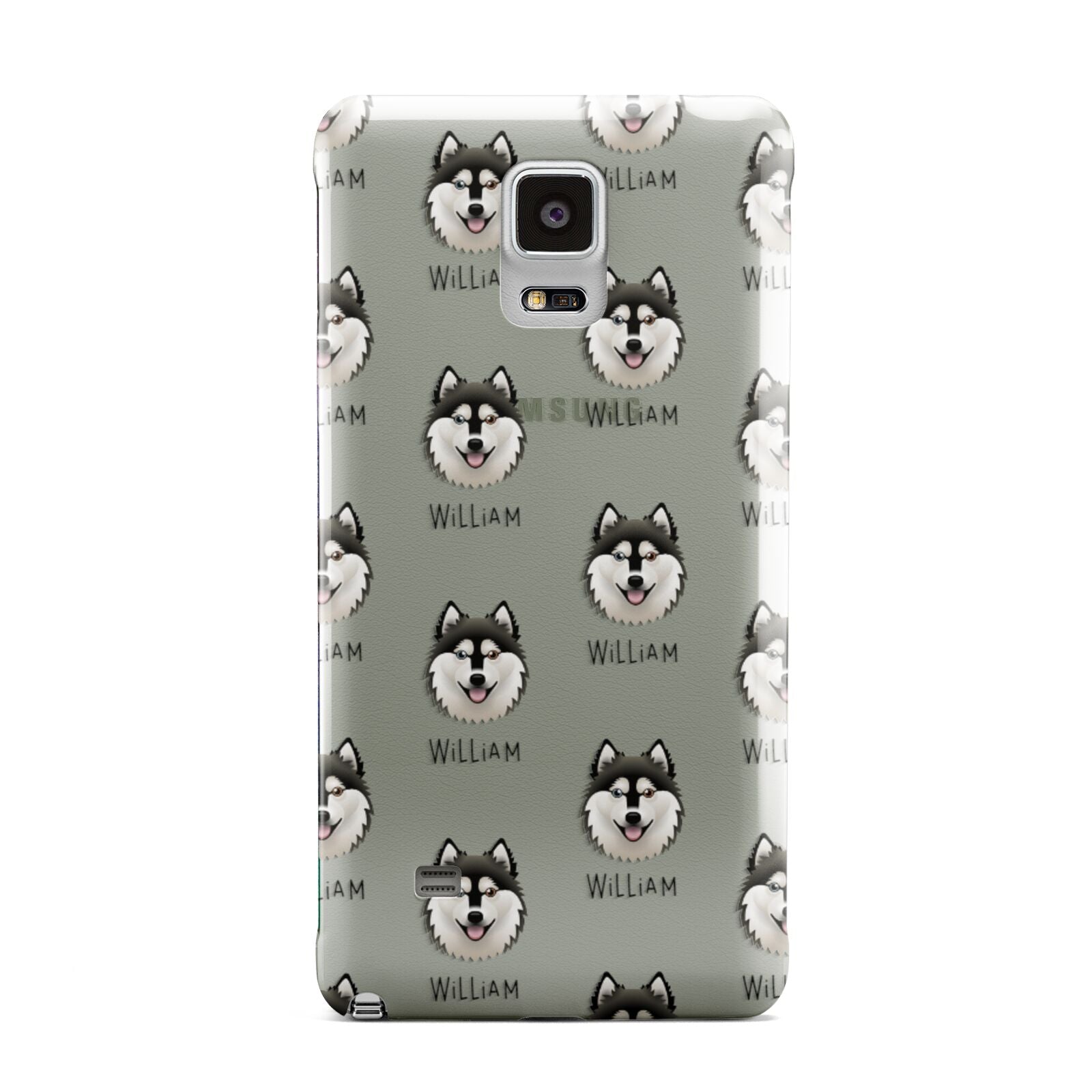 Alaskan Klee Kai Icon with Name Samsung Galaxy Note 4 Case