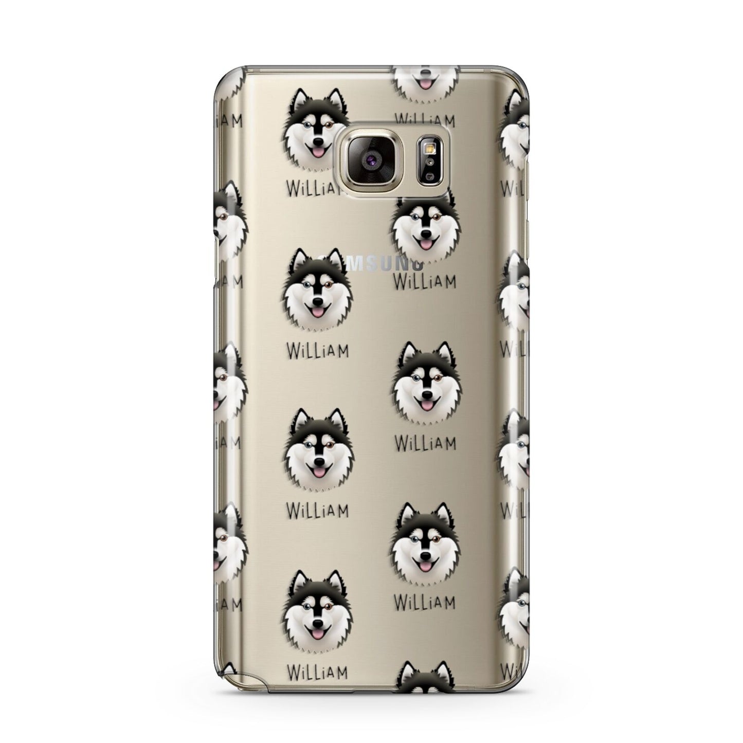 Alaskan Klee Kai Icon with Name Samsung Galaxy Note 5 Case