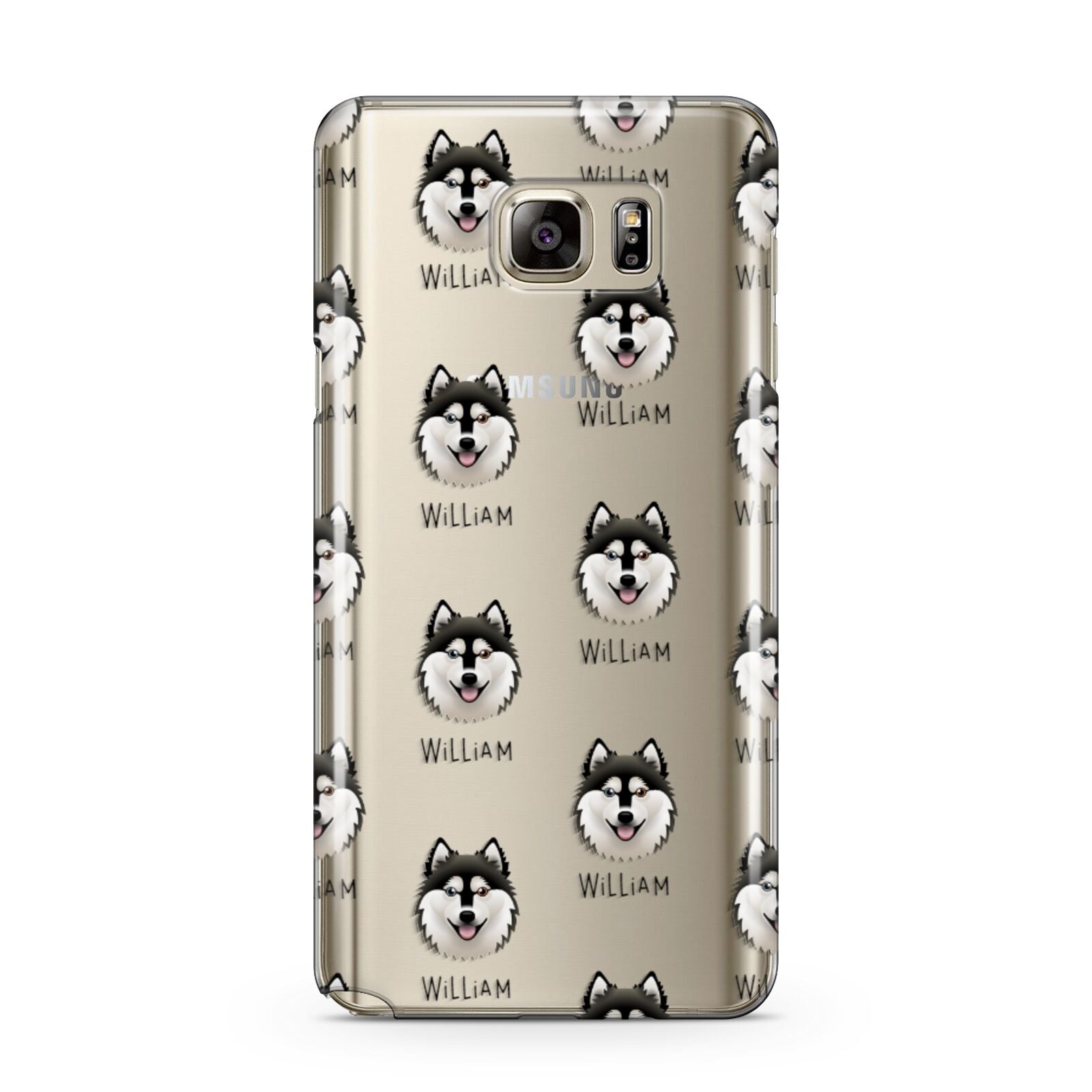 Alaskan Klee Kai Icon with Name Samsung Galaxy Note 5 Case