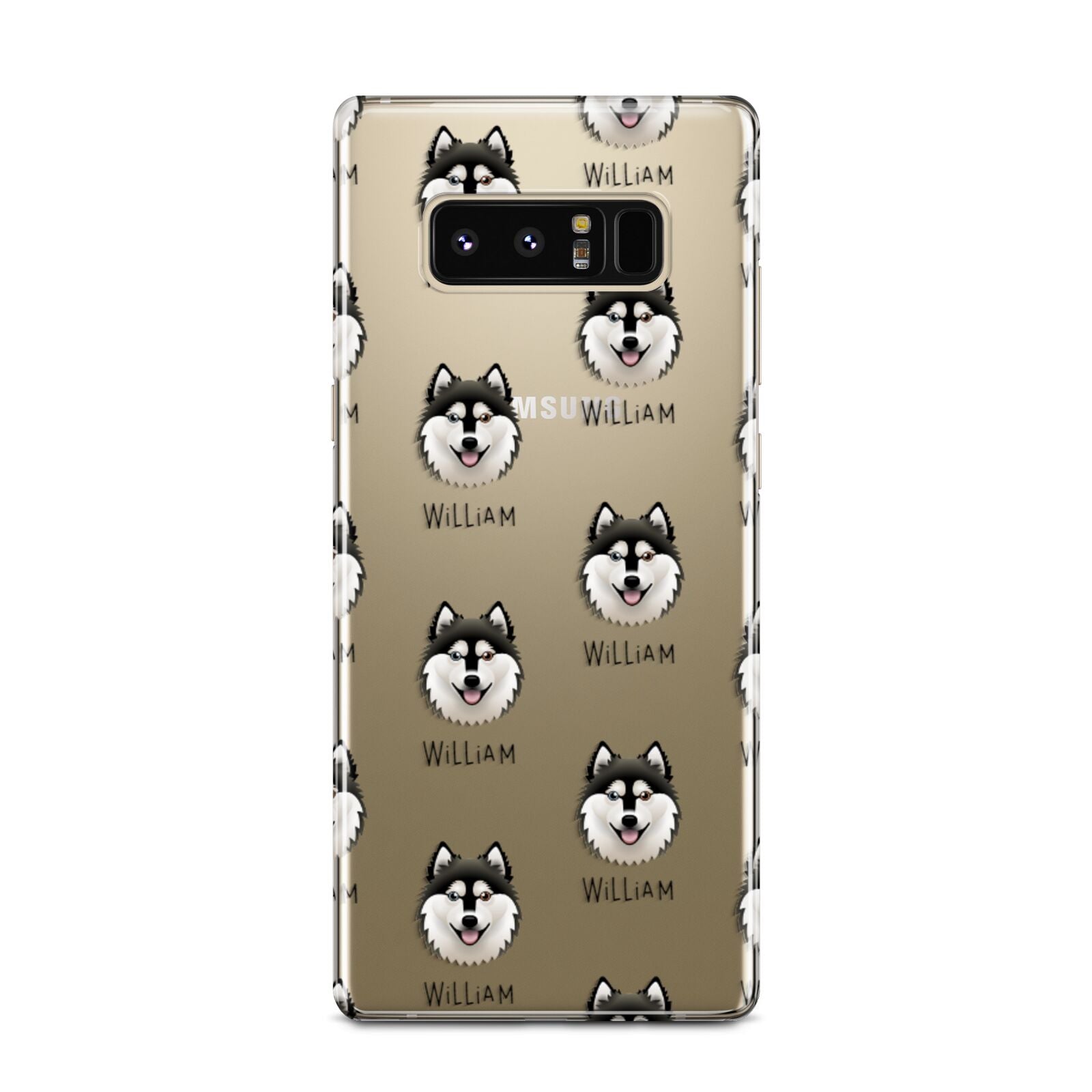Alaskan Klee Kai Icon with Name Samsung Galaxy Note 8 Case