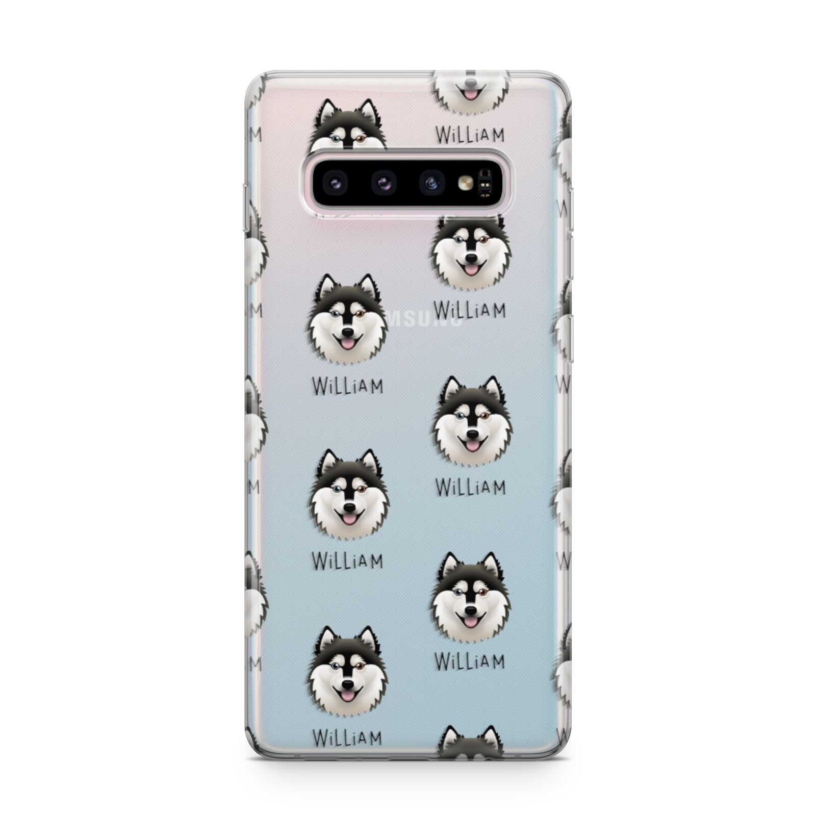 Alaskan Klee Kai Icon with Name Samsung Galaxy S10 Plus Case