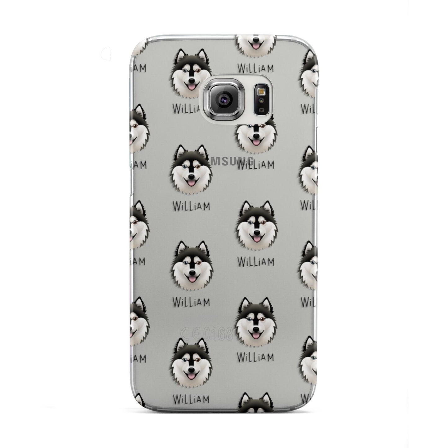 Alaskan Klee Kai Icon with Name Samsung Galaxy S6 Edge Case
