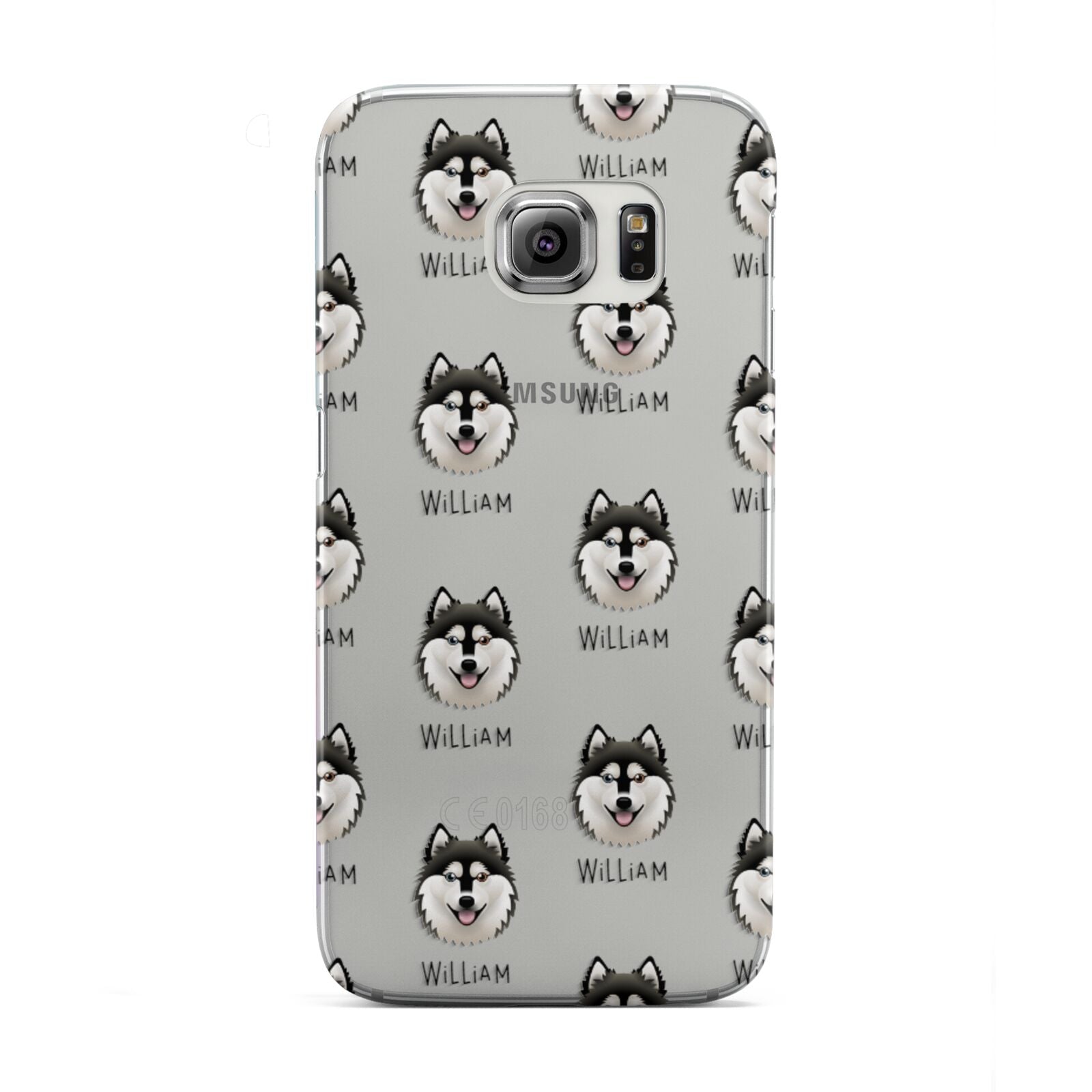 Alaskan Klee Kai Icon with Name Samsung Galaxy S6 Edge Case