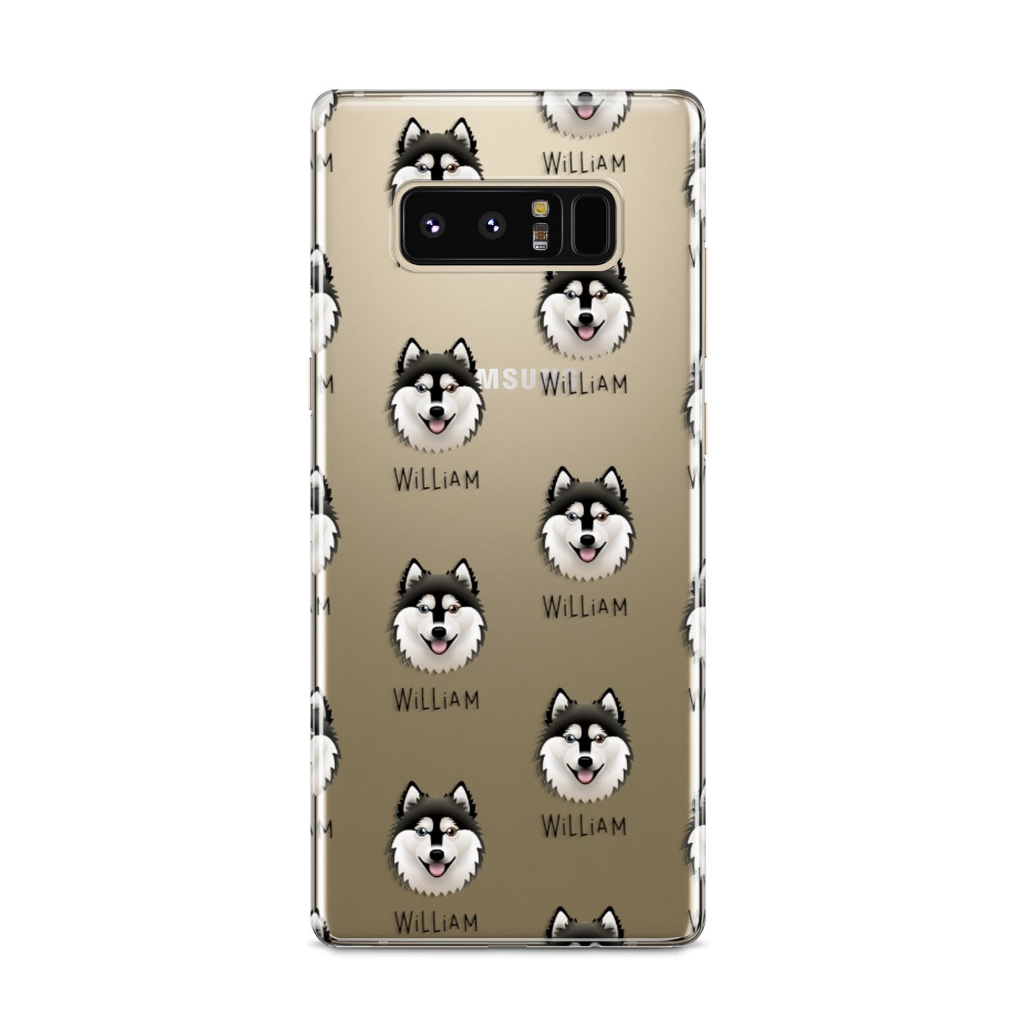Alaskan Klee Kai Icon with Name Samsung Galaxy S8 Case