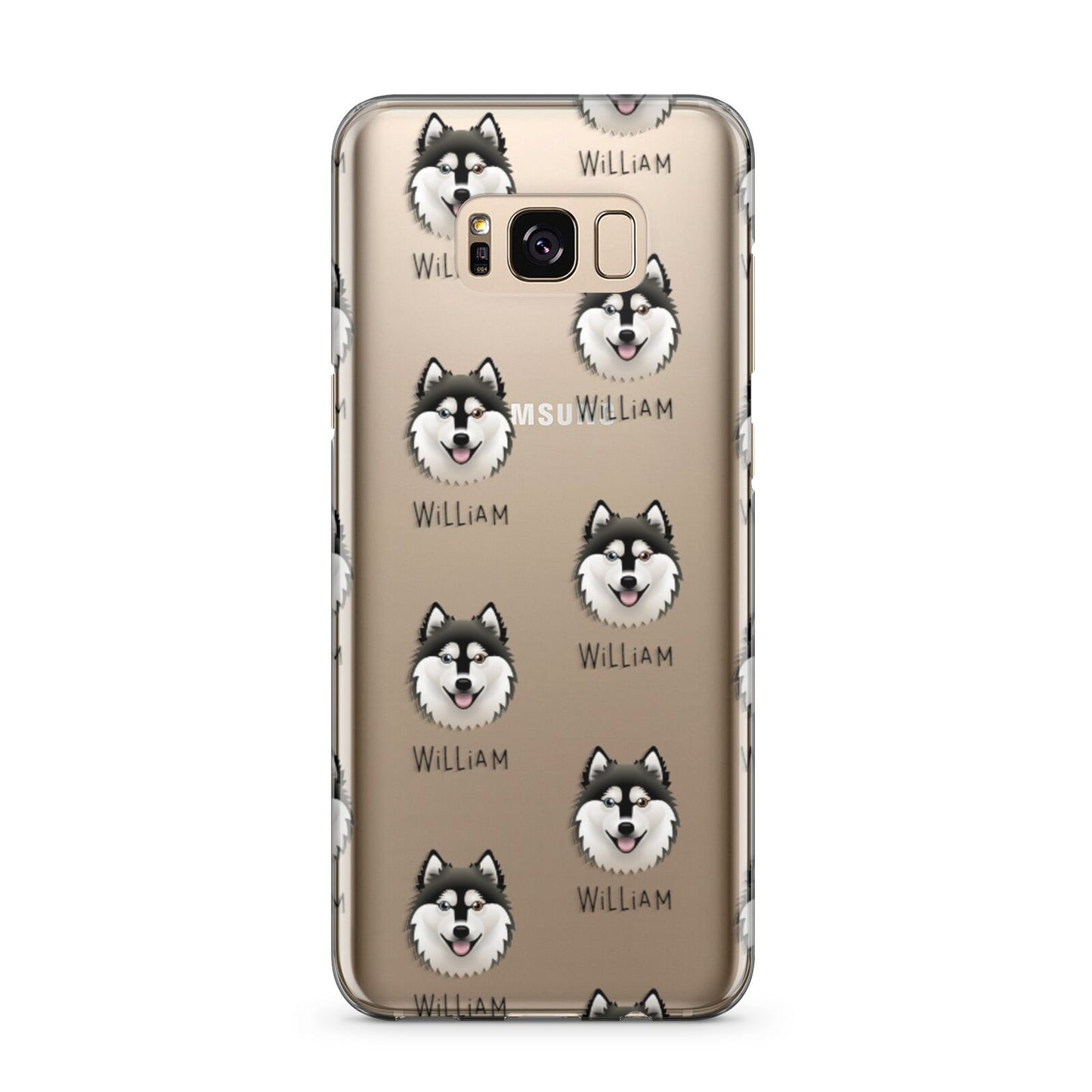 Alaskan Klee Kai Icon with Name Samsung Galaxy S8 Plus Case