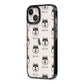 Alaskan Klee Kai Icon with Name iPhone 13 Black Impact Case Side Angle on Silver phone